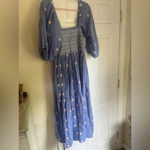 Free People Dahlia Embroidered Maxi Dress